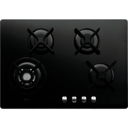 Whirlpool AKT466NB Gas Hob in Black Glass